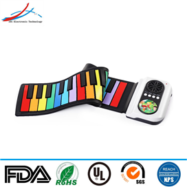 37 Keys Roll Up Piano for kids-Rainbow color