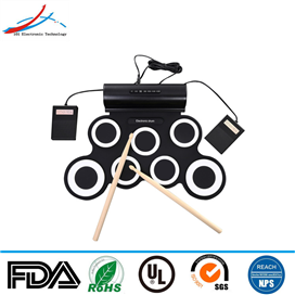 Portable drum pad built-in speakers